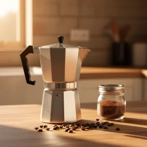Classic Italian Design Aluminum Stainless Steel Moka Pot with Moka Pot Valve 50ml Capacity Eco Friendly Lid Modern Design