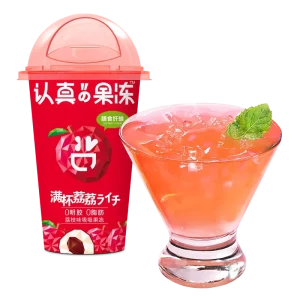 Clever Mama 230g Low Fat Litchi Juice Jelly Halal Jelly Drink Fruit Jely Zero Gelatina Jeli