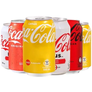 Coca Cola 330ml Cans All Flavor Sparkling Water Coca Cola Fanta Drinks