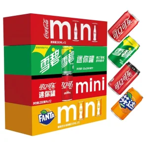 Coca-Cola Soda Drink Mini Can 200ml Cola Zero Sugar Fanta Sprite Carbonated Drink Soft Drinks