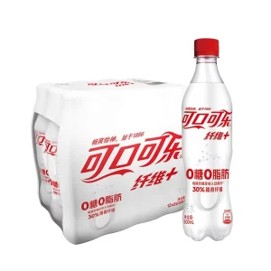 Coca Cola Soft Drinks Fiber + Sugar Free zero Calorie Drinks Soda Carbonated Drink Coca Cola 500ml*12 Bottles