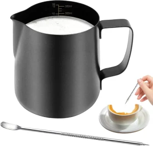 Coffee Barista Accessories Tools Steaming Pitcher 350 600ML Stainless Steel Latte Art Milk Jug Frothing Pitcher With Decor Pen