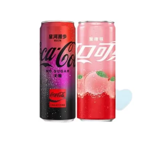 Cola 330ml Peach Flavour Beverage Drinks Beverages Drinks