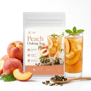 Cold Brew Peach Oolong Tea Premium Iced Fruit Oolong For Summer Hydration & Metabolism Support Refreshing
