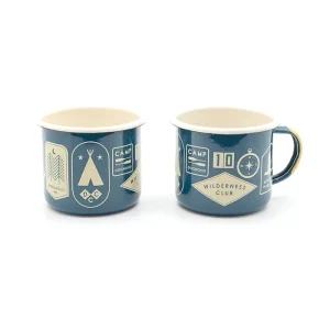 Colorful Printing Sublimation Personalized Customized Iron 12oz Enamel Mug Set
