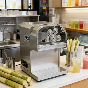 Commercial 5 Rollers Sugarcane Juicer Machine Stainless Steel Electric Sugar Cane Juice Extractor