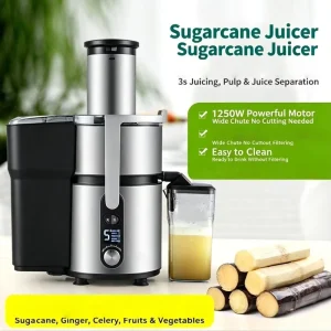 Commercial 800W Heavy-Duty Centrifugal Juicer High-Speed Stainless Steel Juice Extractor for Restaurants Households Hotels