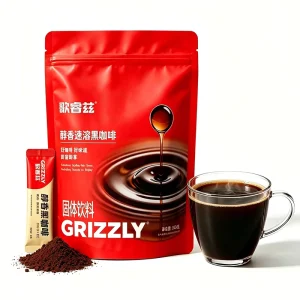 Commercial Black OEM Factory Direct Aromatic 2g Stick Portable Easy Brew Unsweetened Instant Coffee