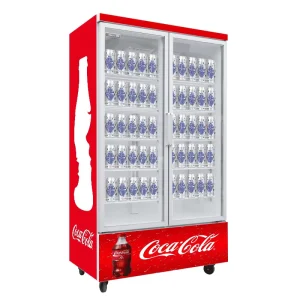 Commercial Single Door Vertical Glass Door Refrigerator 1/2/3 Glass Doors Air Direct Cooling Coca Display Cola Beverage Chiller