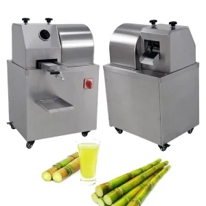 Commercial Small Scale Sugar Cane Juice Machine 300KG h Output Stainless Steel Sugarcane Juice Extractor