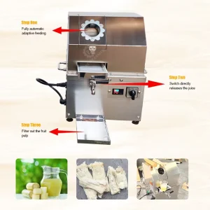 Commercial Sugarcane Juice Extractor with Food Grade Material Sugar Cane Machine for Small Businesses and Convenience Stores
