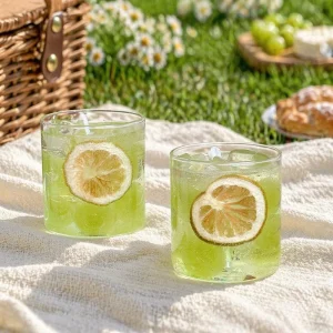 Cottage Healing Scented Candle Crystal Lemon Fizzy Drink Glass Candle Warm Christmas Home Decor Gift