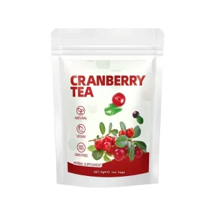 Cranberry Tea Natural Vegan GMO Free Herbal Supplement Tea Bags 8g 10 Bags Cold Brew