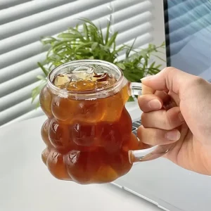 Creative Ins Wind Grape Styling Tumbler Coffee Mug with Handle High Borosilicate Strap Milk Latte Water Juice