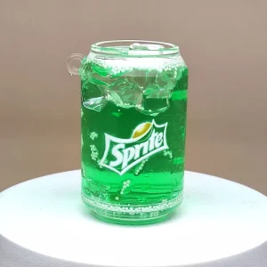 Creative Quicksand Effect Acrylic Keychain Oil Infused Can Soda Desktop Decoration Cute Anime Car Accessories