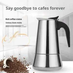 Cross border Explosions Classic Stainless Steel Eco friendly Transparent Thermal Insulation 6 12 Hours Mocha Pot European Coffee