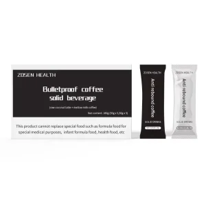 Cross border OEM 3 in 1 Ketogenic Coffee Powder Sugar Free Satiety Meal Replacement Solid Beverage