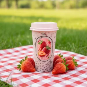 Cup Packed Ready to Drink Strawberry Fruit Soft Drinks for Supermarkets