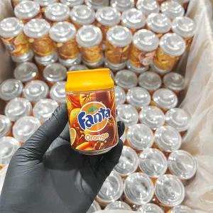 Custom 100ml Mini Soda Can Storage Plastic Jars with Screw Cap for Salad Sugar Snack Cookie Beads Powder Candy
