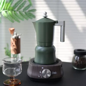 Custom 3 6 Cup Portable Espresso Moka Pot with Metal Construction for Induction and Gas Cookers Glass Ceramic Compatible