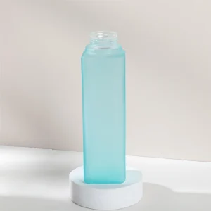 Custom 400ml 450ml Frosted Borosilicate Glass Water Bottles