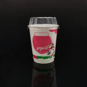 Custom 500 ml Food Grade Disposable Plastic Yogurt Cup 95 mm Diameter with Logo