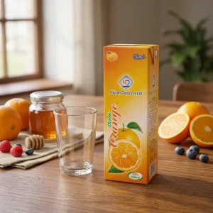 Custom Aseptic Brick Cartons for Orange Juice Fruit Drinks