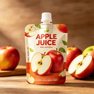 Custom BPA Free Spout Pouch Digital Printed Food Grade Stand up Liquid Bag for Apple Juice