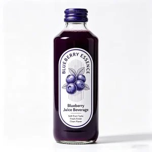 Custom Blueberry Juice Bottle Labels Waterproof Self Adhesive Printed Beverage Stickers Premium Label Printing