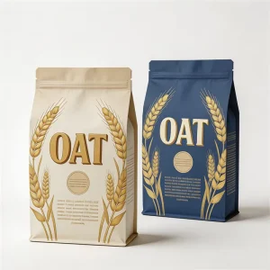 Custom Brand Food Grade Aluminum Laminated Stand Up Zipper Pouches for Potato Chips Milk Powder Protein Powder Oat Energy