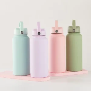 Custom Classic Environmental Friendly 1000ML Unbreakable Double Walled Insulted Sports Water Bottles With Custom Logo