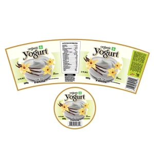Custom Freezing Adhesive Bopp Food Frozen Beverage Packaging Yogurt Cup Plastic Bottle Labels Stickers for Yougurt Bucket