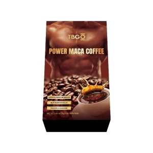 Custom Instant Arabica Black Maca Power Coffee for Men Energy Boost Enhancement Bitter Taste Box Packaging