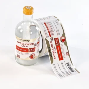 Custom Labels for Beverage Bottles Waterproof Oil Resistant Customized Sticker Labels