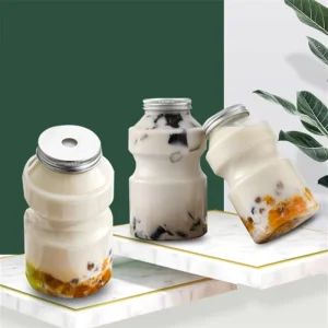 Custom Logo 300ml 500ml 700ml Plastic Yogurt Beverage Bottles with Customizable Packaging