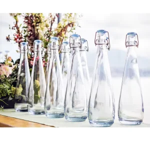 Custom Logo Clear Glass Water Bottle Drinking Beverage Bottle of Glass for Water 700ml
