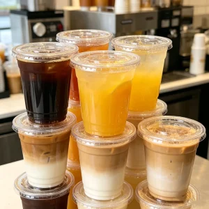 Custom Logo Disposable Cold Hot Drink Frost Plastic Cup 270ml Disposable Injection PP Cup Boba Bubble Plastic Cups Dirty Coffee