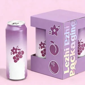 Custom Logo Grapes Juice Drinks Paper Packaging Box Fruit Juice Can Corrugated Board Shipping Carton Box