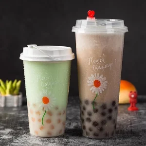 Custom Logo Printed To Go Dessert Injection Cup Juice Coffee Yogurt Clear Disposable PP Drinking Thickened Plastic Cup