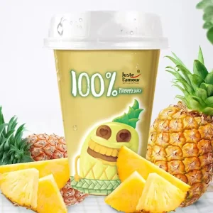 Custom Logo RTD 100% Pineapple Juice 300ml Cup Packed ODM OEM Customized Fresh Juice