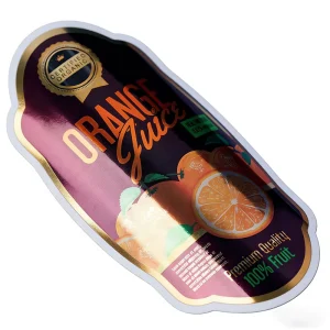 Custom Orange Juice Strawberry Juice Grape Juice Label Waterproof Custom Logo Adhesive Sticker Packaging Label