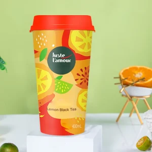 Custom Packaging Healthy Antioxidant 10 Percent Real Fruit Juice Lemon Black Tea Drink