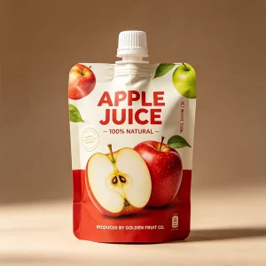 Custom Printed Liquid Drink Packaging Bag Aluminum Foil Retort Spout Pouch 500ml Stand up Pouch for Apple Juice