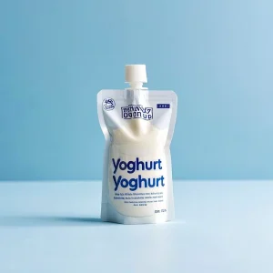 Custom Printed Reusable Refill Liquid Water Yogurt Cream Packaging Clear Window Spout Pouch Stand up Bag