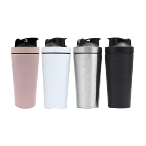 Custom Reusable Metal Sport Water Bottles Classic Gym Stainless Steel Protein Shaker Bottle