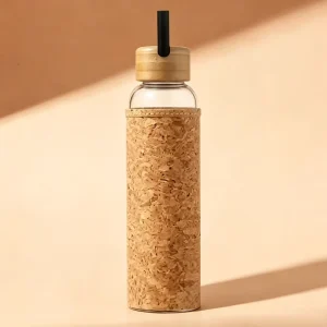 Customised 500ml 750ml Ceramic Glass Water Bottles Eco Manufacturing Clear Sublimation Blanks Custom Cork Cup Coffee