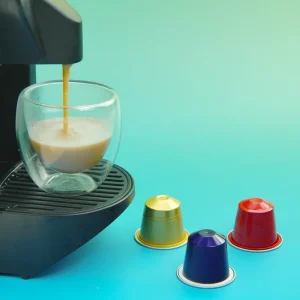 Customizable Disposable Portable Coffee Machine Dedicated Aluminum Foil Coffee Cup With Packaging Rubber Ring