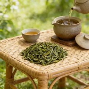 Customizable G 008 Sparrow Tongue Green Tea Yunding Green Loose Tea Soothing the Throat Factory Factory Direct Sales