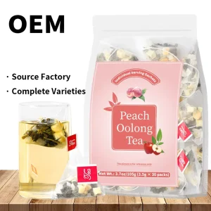 Customizable Private Label Chinese Herbal Health Peach Oolong Loose Leaf Tea Flavor Tea Bags