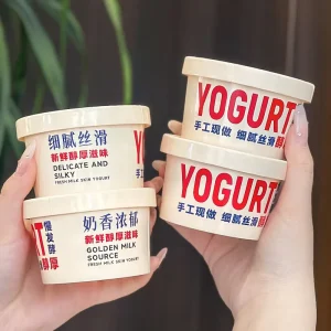 Customizable Thickened Yogurt Packing Box Disposable Single Wall Ice Cream Paper Cup For Takeaway